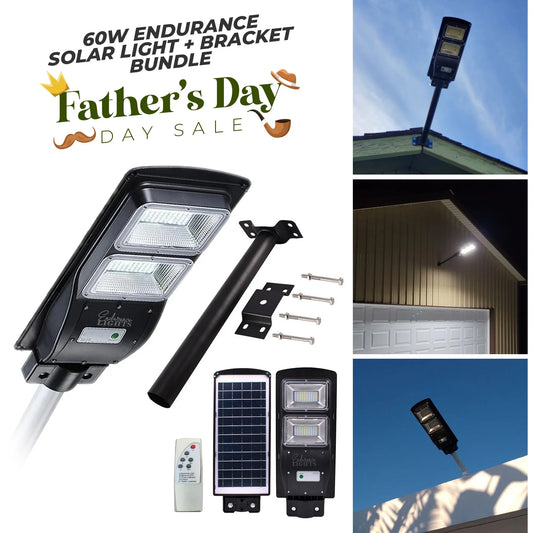 60W Outdoor Solar Light (New Design - 6000 Lumen) - Endurance Lights