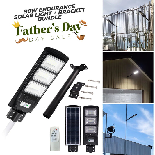 90W Outdoor Solar Light (New Design - 9000 Lumen) - Endurance Lights